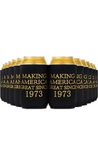 Crisky 1973 Birthday Beer Sleeve, Birthday Can Cooler Insulated Covers