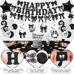 Black Bow Birthday Party Decorations Girl Bow Themed Party Decorations Include