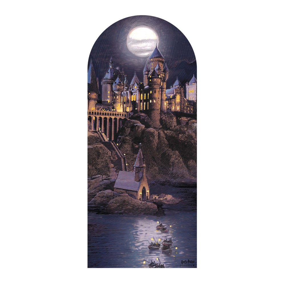 Hogwarts at Night Cardboard Cutout Backdrop Harry Potter Scenery Sailboard