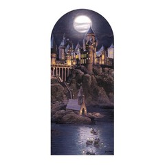 Hogwarts at Night Cardboard Cutout Backdrop Harry Potter Scenery Sailboard