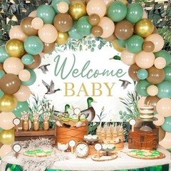 Duck Hunting Baby Shower Decorations Sage Green Mallard Duck Baby Shower Ball…