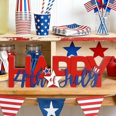Eye-Catching Tabletop Wooden Sign – Celebrate Independence Day in Style