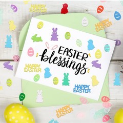 Easter Confetti Bunny Egg Rabbit Chicken Glitter Table Metallic Foil Decor
