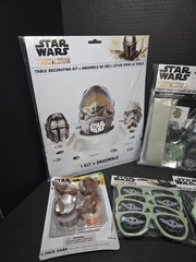 Star Wars Party Decorations+ Mandalorian Balloons, Glasses, Party Favors NEW