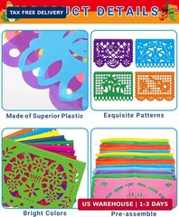 36 FT Cinco De Mayo Decorations, 2 Pack Mexican Party Banner, Plastic Fiesta Ban