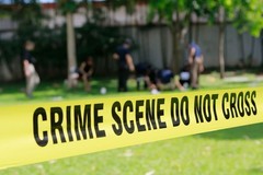 Crime Scene Do Not Cross – barricade movie prop tape ~ 50 FEET LONG!