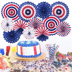 4th of July Patriotic Decorations – 12Pcs 15.7 inch/ 40 cm, Red, White, Blue