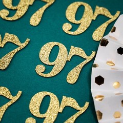 97th Birthday Decorations Glitter Confetti Age Number Party Favors (SET of 50)