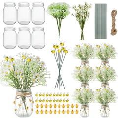 6 Sets 89 Pcs Bee Themed Party Honeybee Table Centerpieces Mason Jar Rustic F…