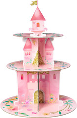 3 Tiers Watercolor Princess Cupcake Stand Princess Birthday Party Cardboard C…