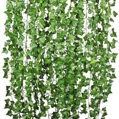 12 Pack 84 Feet Fake Ivy Leaves Artificial Garland Greenery Hanging Plant Vin…