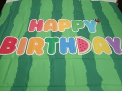 7x5ft Cartoon Watermelon Themed Birthday Party Backdrop Decorations Supplies S-1
