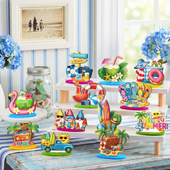 12 Pcs Summer Table Decor Wooden Summer Beach Table Centerpieces Beach Pool Ball