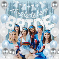 Blue Bachelorette Party Decorations, Bride to Be Bridal Shower Decorations, Brid