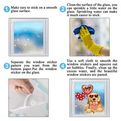 Valentine’s Day Window Clings Window Stickers Love Heart Dog Double-Sided Glass