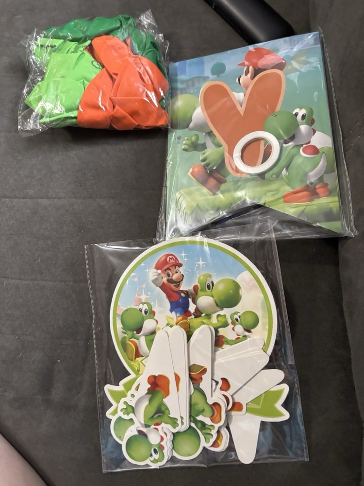 Mario And Yoshi Birthday Party Decor