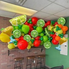 Lemon-Balloons Margarita-Balloon 10PCS Lime Fruit Green Lemon Foil Balloons M.