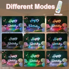 43″ Happy Birthday Neon Sign Extra Large – Multi Color Happy Birthday Sign – …