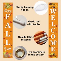 Fall Decor Fall Decorations for Home Happy FALL Welcome Hanging Banner