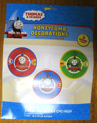 THOMAS All Aboard Friends HONEYCOMB DECORATIONS (3) ~ Birthday Party Supplies