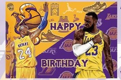 LA Lakers Birthday Party Decorations Set Featuring Kobe&LeBron50PCS,TTG&SPTS.