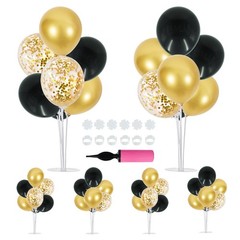TONIFUL Graduation Decorations 2026 6 Set Balloon Centerpieces for Table,Black