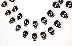 Seyal Black Skull Garland – Birthday Decorations,Party Decorations,Party