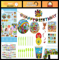 229 PCS Birthday Party Supplies Set for 20 – Plates, Cups, Balloons, Banner & Mo