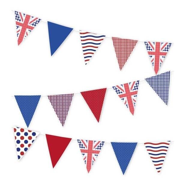 UNION JACK FLAG BANNER BRITISH ENGLAND ROYAL HANGING PARTY DECORATION 4M