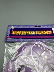 New Years Party Decoration Cutouts 8 Pack New in Package (3A b15)