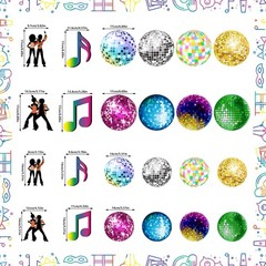 54 Pieces Disco Party Decorations Disco Ball Hanging Swirls 70s Party Hanging…
