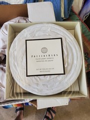 NIB Pottery Barn Plain White Round Wire Paper Lanterns Set of 10