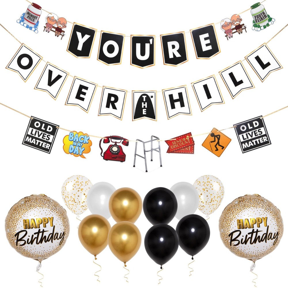 Pirese Over The Hill Birthday Decorations, Over The Hill Decorations Funny 50…