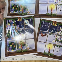 Snowy Christmas Insta-View Window Prop 3′ 2″ x 5′ 2″ – Party Indoor/outdoor