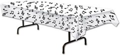 Music Note Tablecover Napkins Dinner Plates 33 Piece Bundle Set for 16