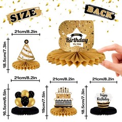Happy 53rd Birthday Table Honeycomb Centerpieces Cheers to 53rd Birthday 53 Y…