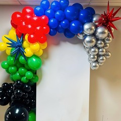 Black and Red Yellow Blue Balloons, 12 Inch Black Red Yellow Blue Green Metal…