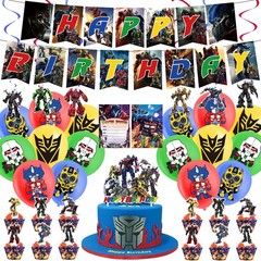 Transformer Birthday Party Decor Supplies Balloons Banner Cake Toppers Kids