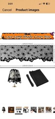 Halloween Lamp Shade Cover/ Fireplace Lace Cobweb with Spider Gothic Party Decor