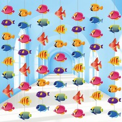 8 Pieces Under The Sea Party Decorations Tropical Fish Garlands Ocean Fish Pa…