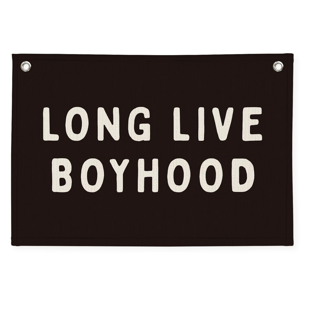 Long Live Boyhood Banner, Boy Nursery Decor, Canvas Banner Wall Hanging Banne…