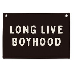 Long Live Boyhood Banner, Boy Nursery Decor, Canvas Banner Wall Hanging Banne…