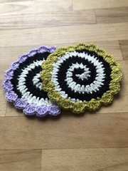 Halloween Crochet Beetlejuice Coaster – Set Of 2