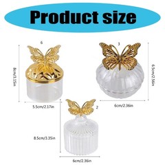 Shimmering Crystal Candy Box Butterfly Wedding Decoration Plastic Storage Bowl