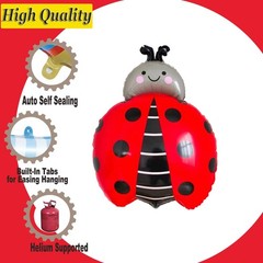 Ladybug 1st Birthday Balloon Set – 5 Pcs Giant 40 Inch Red Number One Foil Ba…