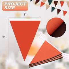 Orange Green Brown Pennant Banner Flag Triangle Bunting Garland Decorations f…