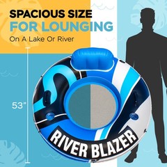 Inflatable River Tube Float – Heavy Duty River Float Pool Floats Lake Premium…