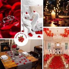 340 PCS Real Red Rose Petals, 3.17oz Dried Flower Confetti Petals for Wedding…