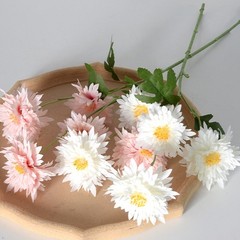 3 Pack Artificial Chrysanthemums 51cm Vibrant Silk Flowers for Event Decor