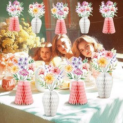 Wildflower Honeycomb Centerpieces Floral Vase Table Birthday Decorations 9 PCS